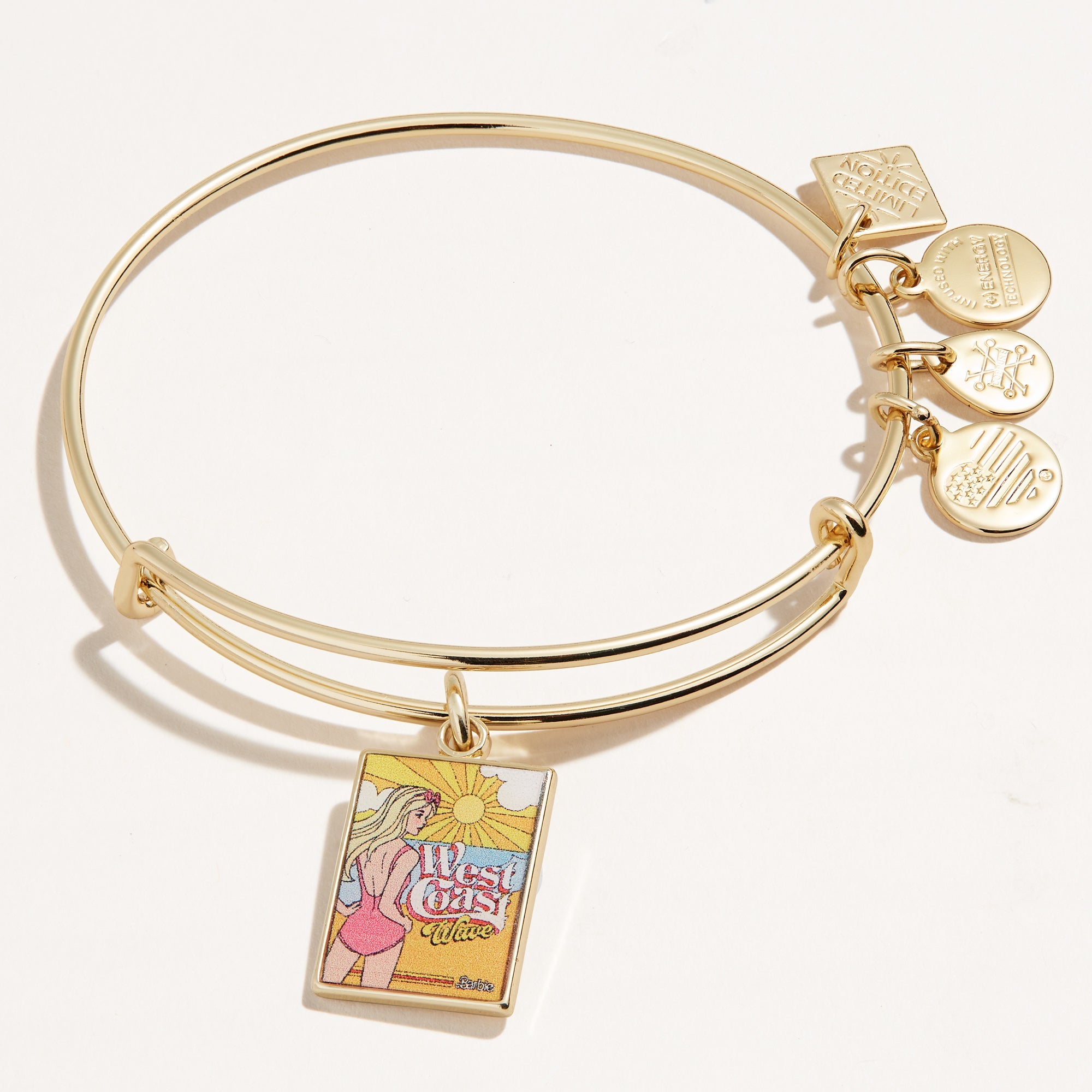 Malibu Barbie 50th Anniversary 'West Coast Wave' Gold Charm Bangle