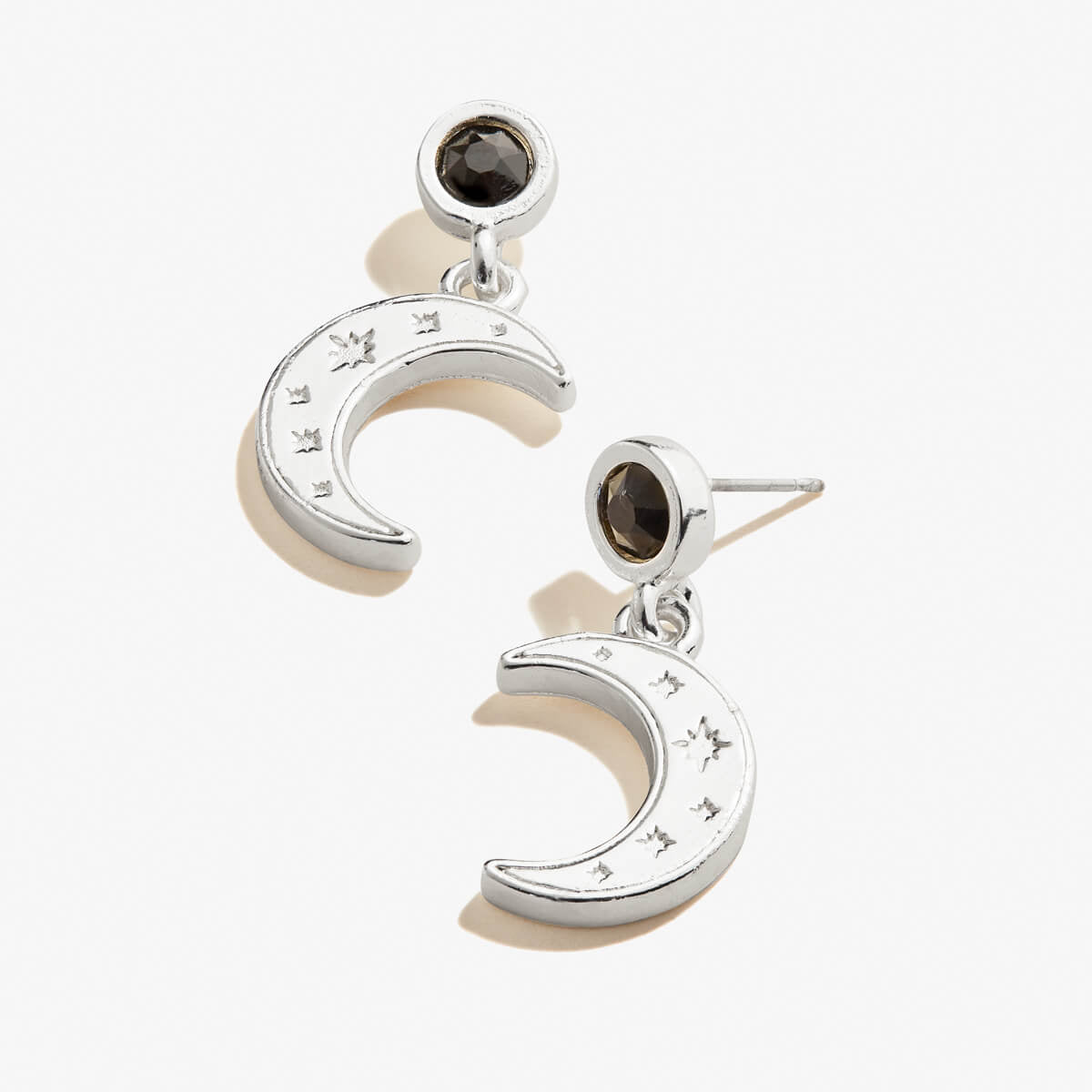 Moon + Crystal Delicate Earrings