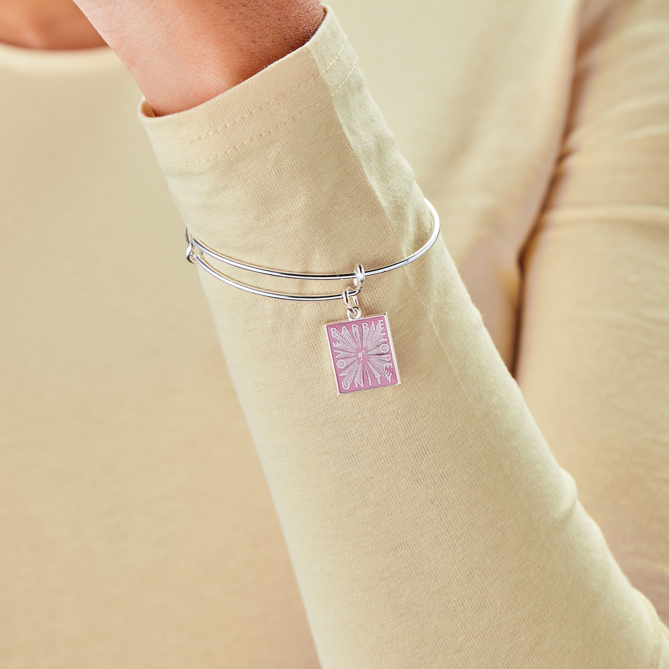 Barbie™ 'Hope, Unity, Love' Charm Bangle Bracelet
