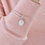 Mother Mary Charm Bangle Bracelet